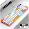 Teclado y Ratón Luminosos de Tres Colores Raiku T28 con Sensación Mecánica Cableado Set de Teclado y Ratón para Gaming