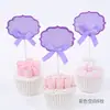 Ropa Morada Corona Princesa Pastel Horneado Decoración Decoración Muñeca Modelo Niña Morada Castillo Princesa Regalo de Cumpleaños