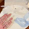 Pulseira redonda de pérolas com contas estilo coreano, luxo leve, de alta qualidade, moderna e requintada, suave e versátil, joia elegante para mulheres