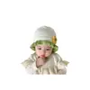 Bonitos y adorables gorros de otoño e invierno para niños, con diseño de poner, material de punto y una serie de dibujos animados, que brindan abrigo y protección para los oídos para bebés y niños pequeños.