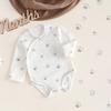 Ropa para Recién Nacidos Clase A Algodón Puro Bebé Manga Larga Ropa de Pipi Primavera y Otoño Estilo Nacional Ropa Interior Base Bodies Triangulares de Una Pieza