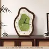 Reloj de Escritorio Estilo Madera Vintage, Reloj de Mesa, Reloj de Pared para Sala de Estar, Decoración de Reloj Retro, Colgante de Pared de Nicho
