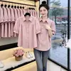Camisa de Manga de Linterna Talla Grande para Verano Versátil Elegante Manga Corta Delgada Moda Cubre Defectos Estilo Coreano Camisa 2026