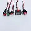 Venta al por mayor del fabricante Botón de modificación para coche, motocicleta, vehículo eléctrico Interruptor de bocina cuadrado con cable Interruptor pequeño Kcd1
