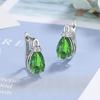 Joyas de corazón Joyas transfronterizas Pendientes de zafiro con forma de gota de agua Lujo ligero europeo y americano Elegantes pendientes de circonita con diamante de alto carbono europeo y americano para mujer