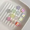 Acrílico Galvanizado UV Quadrados Foscos Estrela Peças Diy/Pingente de Pulseira Corrente de Celular Pingente de Chaveiro Materiais Contas Soltas