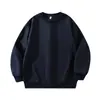 Sudadera chaqueta casual holgada de color liso estilo callejero americano para hombre, sudadera con capucha de moda otoño e invierno