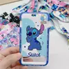 Lanyard Largo Lilo & Stitch Funda Protectora para Tarjeta de Autobús Tarjeta de Comida Estudiantil Control de Acceso al Campus Funda Protectora para Documentos