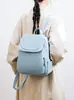 Mochila transfronteriza de cuero suave para mujer, bolsa de trabajo con sensación de alta gama, moderna y versátil, color sólido, mochila pequeña simple para viajes