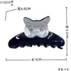 Nuevo Pasador de Acetato para Cabello de Gato Nicho Pedrería Lindo Pinza de Garra Peinado Semirecogido Pinza de Tiburón Elegante Versátil Accesorio para el Cabello