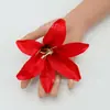 Flor de lírio artificial tecido de seda cabeça de flor atacado fundo de casamento parede de flores decoração flor azul arranjo de flores fornecimento de flores para estrada
