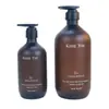 Suministro Exclusivo Transfronterizo de Botellas Redondeadas para Gel de Ducha, Botellas de Plástico con Dispensador de PET de 500ml, Botellas Grandes de 1000ml para Champú