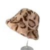 Gorros de Invierno al por Mayor para Mujer, Nuevos Versátiles de Moda para Orejas, Cálidos Sombreros de Pescador de Piel Sintética de Visón, Estampado de Leopardo