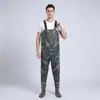 Traje de pesca impermeable hasta la cintura, traje de lluvia de media cuerpo, pantalones de lluvia con botas de lluvia, pantalones de pesca de cuero, traje de pesca completo para hombre, diseño engrosado para pesca en embalse