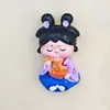 Souvenirs Turísticos Decorativos Culturales y Creativos de Xi'An Luoyang, Dulces de Estilo Antiguo, Brocado Pequeño, Tendencia Nacional, Imanes de Refrigerador Magnéticos de Dama de la Dinastía Tang