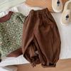 Pantalones para Niños 2024 Otoño Nuevo Ropa Infantil Coreana Niños y Niñas Pantalones de Pana Elegantes Holgados Largos para Bebés y Niños