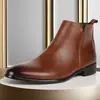 Botas masculinas transfronteiriças plus size Chelsea Boots AliExpress Side Zipper Sapatos masculinos All-match Fashion European and American Men's Ankle Boots