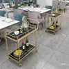Carritos de comida, carritos de servicio, carritos para servir bebidas en restaurantes de hotel, carritos de mano de varios niveles para pasteles y té, fabricante de oro