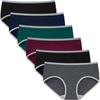 Ropa Interior de Algodón Puro Más Vendida de Amazon para Mujer de Cintura Baja Transpirable y Cómoda con Refuerzo Extendido en la Entrepierna Talla Grande Ropa Interior Deportiva