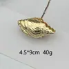 Nuevo Clip de Garra de Aleación con Textura de Caracola Estilo Europeo y Americano Personalidad Moño en la Parte Posterior de la Cabeza Pinza de Tiburón Pasador Exagerado de Moda Accesorio para el Cabello