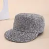 Novos Chapéus Femininos de Outono e Inverno, Chapéus Planos Quentes de Lã Reversíveis, Chapéus de Moda Casuais Versáteis para Exterior, Chapéus Equestres
