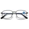 Gafas de lectura no magnéticas color titanio que cambian de color para hombres de mediana edad y ancianos, gafas progresivas multifocales de doble propósito, gafas que cambian de color