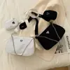 2024 Nova Bolsa Pequena Simples Feminina de Ombro Cor Sólida Bolsa de Ombro Bolsa Casual Transversal Feminina Bolsa para Mãe