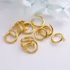 Anel de conexão de acabamento para colar e pulseira DIY anel aberto de aço inoxidável cor ouro 18k anel de mão que pode ser fechado material