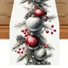 Camino de mesa de Navidad 2026, Mantel estampado de Navidad, Decoración de mesa personalizada para fiesta navideña, Mantel individual, Mantel individual transfronterizo