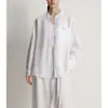 Mo Order2026 Nueva Moda de Verano Camisa Elegante con Cuello Mao Decorativo Pequeño y Mangas Largas para Mujer con un Diseño con Estilo