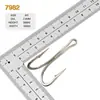7982 gancho doble gancho doble de acero inoxidable sin soldadura gancho doble de 90 grados de acero inoxidable Gancho de rana Lei Gancho de pieza de hierro Luya con Gancho