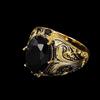 Anillo de Piedra Preciosa Retro Transfronterizo Huajie Anillo de Flor de Rosa con Diamantes de Gama Alta Joyería de Mano Personalizada de Moda Genial para Hombres y Mujeres