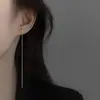 Línea de orejas Doudou 2024 nueva moda cara delgada aretes de cuentas redondas personalidad simple temperamento aretes de otoño e invierno nuevos