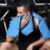 Toalla deportiva de microfibra transfronteriza de Amazon para gimnasio para secar el sudor, terciopelo de doble cara de secado rápido, personalización de toalla deportiva