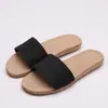 Nueva versión coreana de zapatillas de lino de color liso, sandalias y zapatillas de casa de cuero PU transpirables y de moda, fabricantes, venta al por mayor, verano