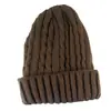 Chapéu de inverno versão coreana para senhoras com babados chapéu de lã para comércio exterior chapéu de tricô cor sólida chapéu grosso atacado