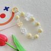 TikTok Explosões Galvanoplastia Cor Doodle Flor Celular Corrente Pendurada DIY Arco Chaveiro Pingente Namorada Presente