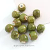 Rábano verde con forma de hueso, cuentas de cerámica, pulsera, collar, accesorios, cuentas sueltas, material para joyería hecha a mano DIY, cuentas