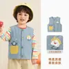 Ropa Infantil Panda Kaka Niños Chaleco de Dibujos Animados Ropa de Abrigo Niñas Ropa de Otoño Bebé Ropa de Otoño Niños Tops