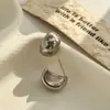 Pendientes Huecos de Metal de Cobre de Gama Alta Semicirculares, Diseño Simple de Gota de Agua Pequeña, Pendientes Geométricos de Moda y Versátiles para Mujer