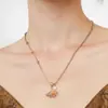 ¡Poema de Amor a la Hoja! Collar Retro Hoja de Arce Dorada Puntada de Perla Cadena para Clavícula de Mujer Accesorios Collar de Cuello Otoño e Invierno