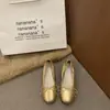 Zapatos de mujer de moda estilo coreano que aumentan la altura, nuevo modelo de primavera 2026, mocasines planos elegantes tipo bailarina con lazo