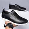 Novos sapatos casuais masculinos de cabeça redonda, sapatos masculinos da moda, sapatos brancos pequenos, sapatos de couro, atacado direto da fábrica 9173