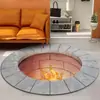 Alfombra Redonda de Terciopelo de Cristal con Ilusión Visual Transfronteriza y Efecto Mareador Estereoscópico 3D, Alfombra para Sala de Estar, Felpudo para Mesita de Noche de Dormitorio