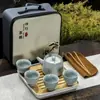 Kit de Conjunto de Chá Portátil para Viagem com Alça, Adequado para Uso Doméstico, Portátil para Eventos Corporativos, Brindes de Reunião Anual, Brindes Corporativos com Logo