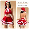 Conjunto navideño de lencería sexy transfronterizo, uniforme sexy sin espalda de deseo puro, sin pasión, bata sexy de tentación estilo abstinencia S49