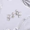 Brincos de pino de bola de parafuso de prata esterlina 925 SHIAI, mini brinco de osso de orelha de zircônio de quatro garras, simples, todos os tipos de moda, essenciais para o dia a dia