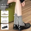Calcetines de encaje con lazo estilo japonés de otoño para mujer, Calcetines holgados con volantes estilo ballet, Zapatos pequeños de cuero estilo uniforme JK con calcetines
