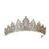 Diadema Corona de Princesa Rosa con Pedrería de Aleación para Boda, Cumpleaños y Fiestas