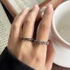 Anel de Prata 925 Lan Zhi Personalidade Feminina Micro-incrustado Cruz Simples Doce Cool Bronze Vintage Joia de Mão Anel de Prata Esterlina